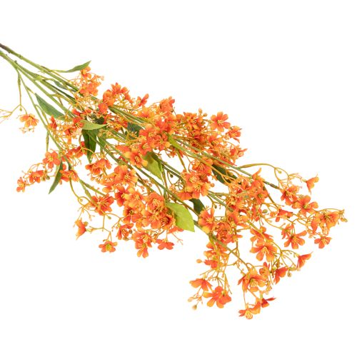 Branche d'orchidée artificielle orange filigranée, décoration de chambre, 110 cm, lot de 3 | Floristik24.be