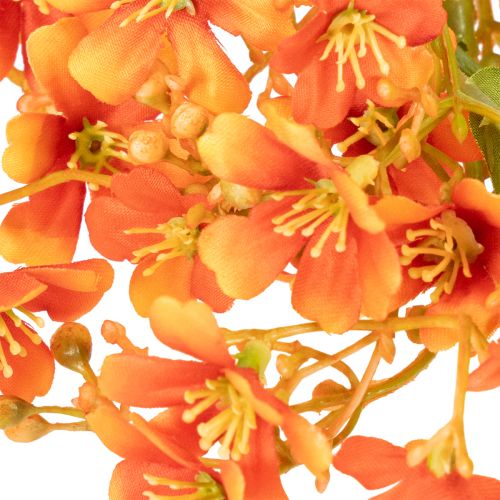 Branche d'orchidée artificielle orange filigranée, décoration de chambre, 110 cm, lot de 3 | Floristik24.be