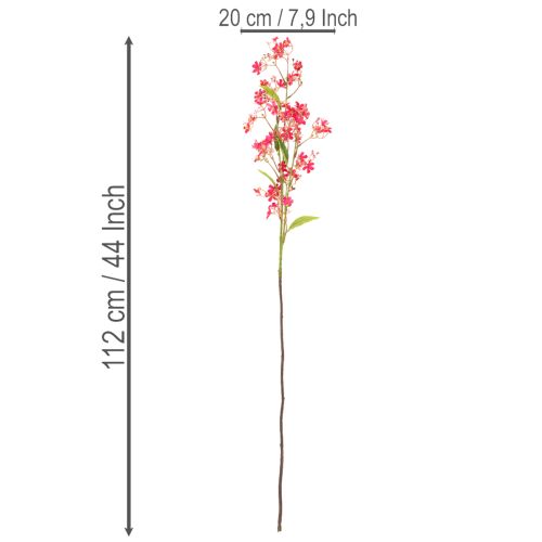 Branche artificielle fleurie d'orchidée Oncidium, décoration 112 cm, lot de 3 | Floristik24.be