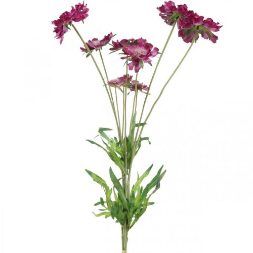 Floristik24 Scabious fleur artificielle rose fleur d'été H64cm bouquet de 3pcs