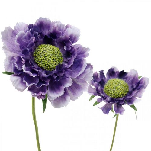 Article Scabious fleur artificielle violette H64cm bouquet avec 3pcs