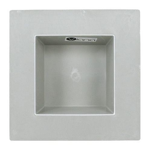 Floristik24 Bol carré gris 20cm x 20cm, 1pc