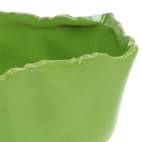 Floristik24 Bol en céramique vert Ø17cm H7cm