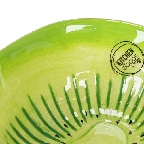 Article Bol de service en céramique, motif Kiwi. Idéal pour une table élégante ou un buffet. 15 cm