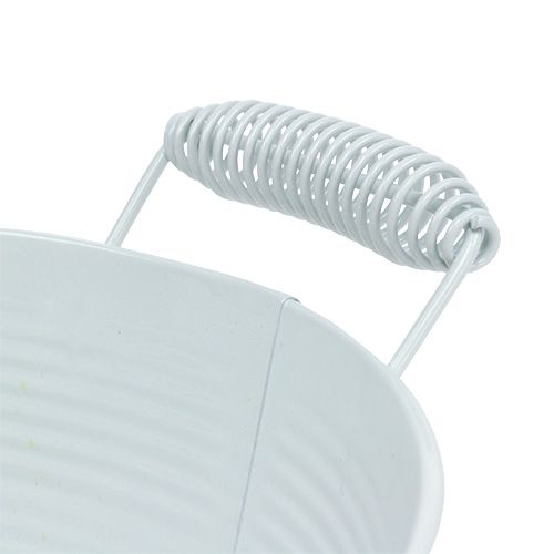 Floristik24 Bol blanc rond Ø22cm H9,5cm