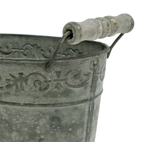 Floristik24 Seau zinc ovale 25 x 13,5 cm H. 10,5 cm