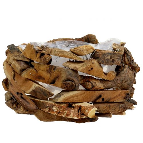 Floristik24 Bol morceaux de bois nature Ø32cm H16cm
