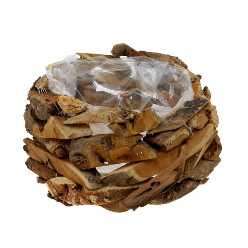 Floristik24 Bol morceaux de bois nature Ø28cm H16cm