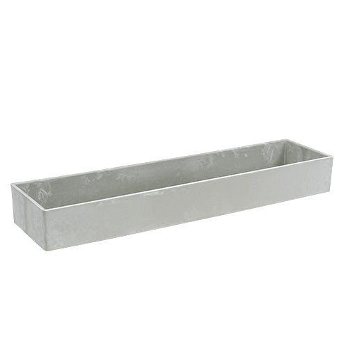 Floristik24 Bol carré gris 41,5cm x 10,5cm H5cm, 1pc