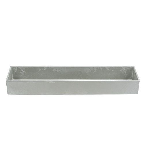 Article Bol carré gris 41,5cm x 10,5cm H5cm