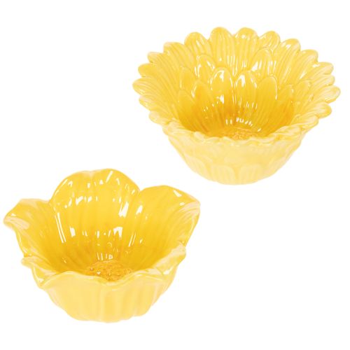 Floristik24 Coupe à fleurs décorative en céramique, 13 cm, lot de 2, idéale pour la décoration intérieure et les idées cadeaux.