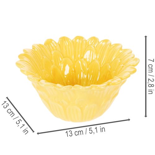 Article Coupe à fleurs décorative en céramique, 13 cm, lot de 2, idéale pour la décoration intérieure et les idées cadeaux.