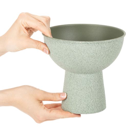 Pot de fleurs rond moderne sur un socle haut, 18 cm | Floristik24.be