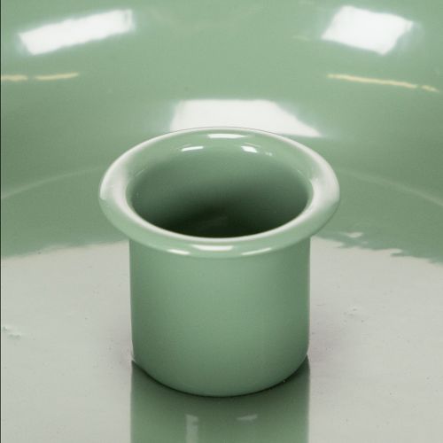 Bougeoir décoratif en métal vert pour bougies coniques, 13 cm | Floristik24.be