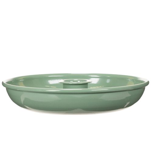 Bougeoir décoratif en métal vert pour bougies coniques, 13 cm | Floristik24.be