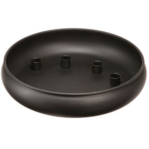 Floristik24 Bol avec bougeoir aimanté noir Ø33cm H7,5cm
