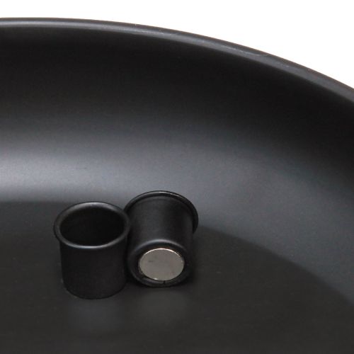 Article Bol avec bougeoir aimanté noir Ø33cm H7,5cm