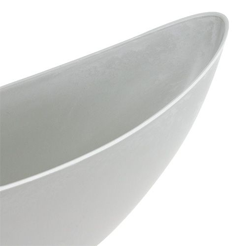 Article Bol ovale gris 39cm x 13cm H13cm, 1p