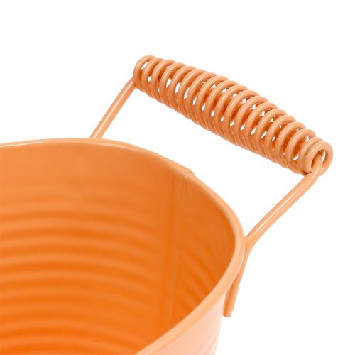 Floristik24 Bol ovale orange pastel 20cm x 12cm H9cm