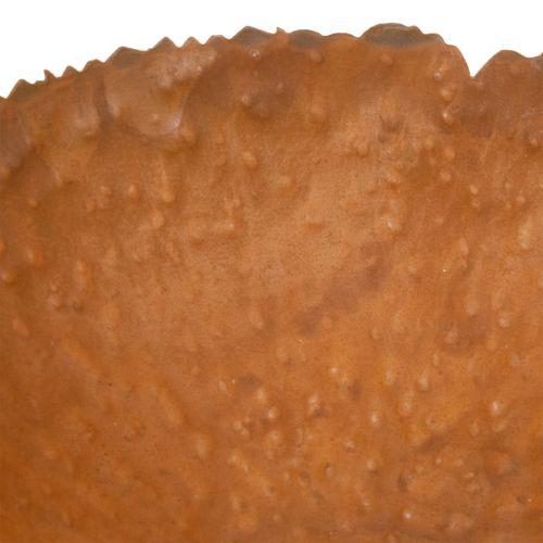 Bol rond en métal à surface texturée effet rouille, 20 cm | Floristik24.be