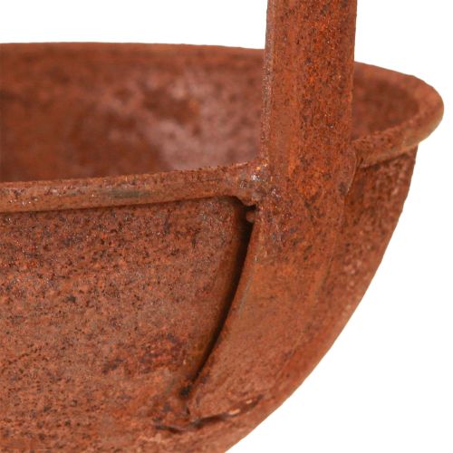 Floristik24 Bol pour plantation louche décorative rouille Ø12cm 3pcs