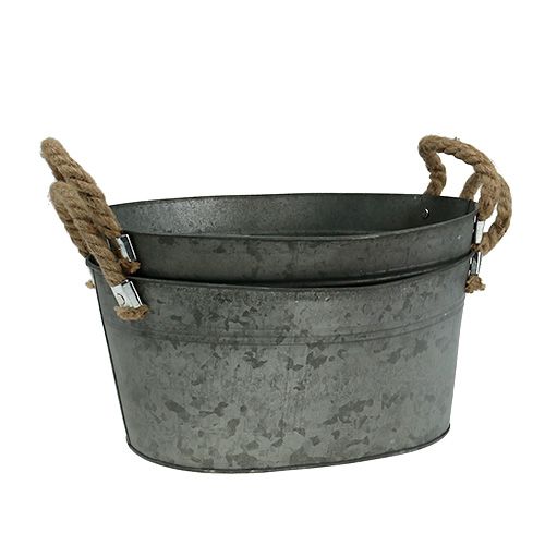 Floristik24 Bol antique ovale 28 x 17cm H12cm 2pcs