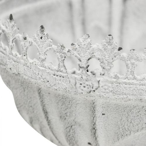 Floristik24 Tasse bol métal blanc bol décoratif aspect antique Ø15,5cm
