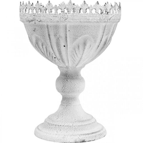 Floristik24 Tasse bol métal blanc bol décoratif aspect antique Ø15,5cm