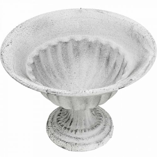 Floristik24 Tasse bol tasse décorative blanche gobelet en métal Ø16cm H11,5cm