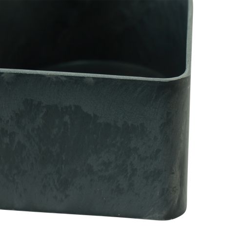 Floristik24 Bol coeur décoratif en plastique anthracite 24/21cm lot de 2