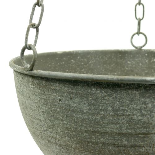 Floristik24 Bol de plantation à suspendre gris Ø26cm H23cm