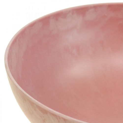 Article Bol décoratif bol à fleurs rond bol rose en plastique Ø20cm