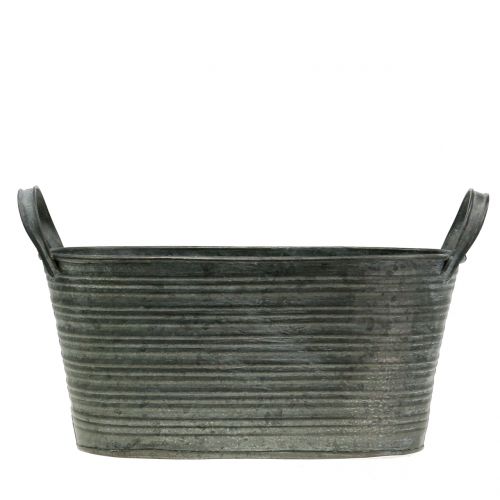 Floristik24 Jardinière bac zinc 25cm x 13,5cm H12cm