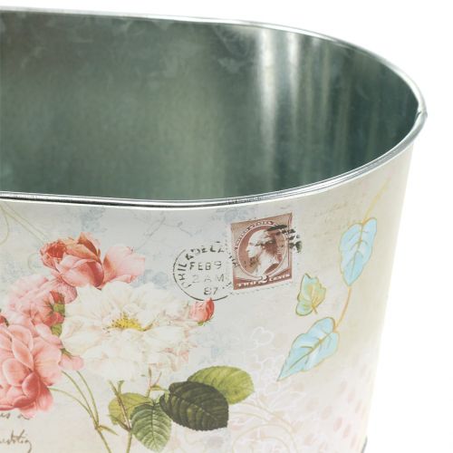 Floristik24 Pot de fleurs roses ovales 22,5cm x 13,5cm H11cm