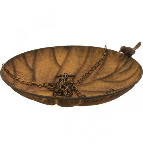 Article Bol décoratif pour décoration de jardin suspendu aspect rouille Ø31cm L62cm
