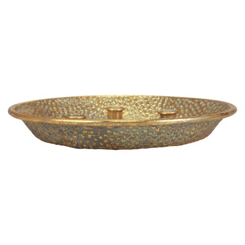 Floristik24 Bougeoir métal antique bougeoir bâton doré Ø32cm