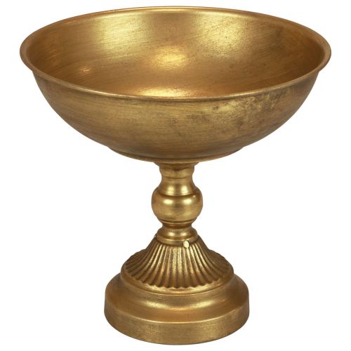 Floristik24 Bol avec pied bol décoratif en métal doré Ø25,5cm H24cm