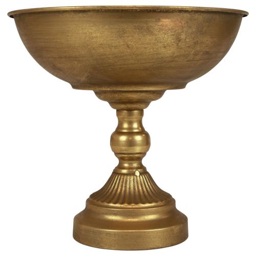 Floristik24 Bol avec pied bol décoratif en métal doré Ø25,5cm H24cm