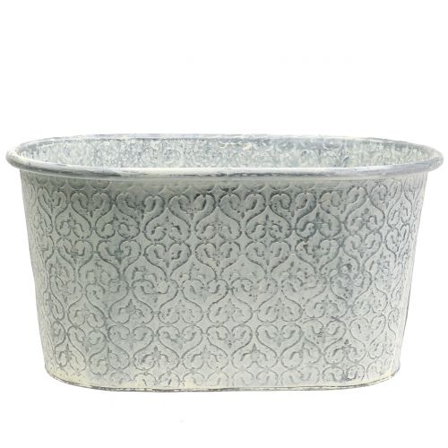 Article Pot de fleurs en zinc crème 36cm