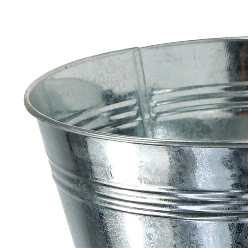 Floristik24 Bol en métal rond argent brillant Ø22cm H9.5cm 6pcs