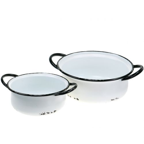 Floristik24 Bols en métal vintage Ø19.5cm - Ø25cm 2pcs