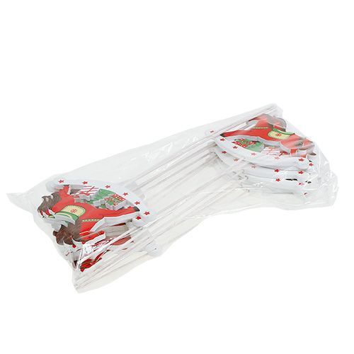 Floristik24 Cheval à bascule sur bâton rouge 8,5cm 16 pcs