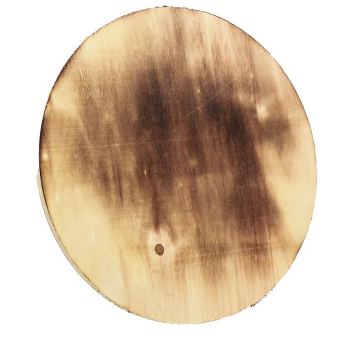Article Disque décoratif en bois flammé dessous de verre rustique contreplaqué Ø24cm