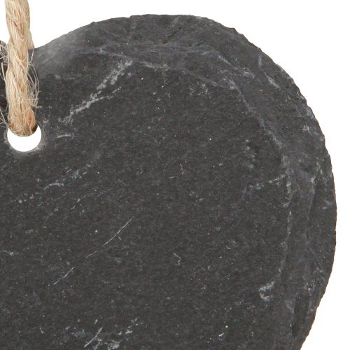 Article Ardoise petit coeur à suspendre noir 7,5cm 6pcs