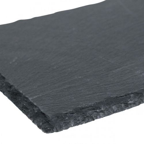 Article Ardoise longue, plateau décoratif pierre naturelle 40×13cm 2pcs