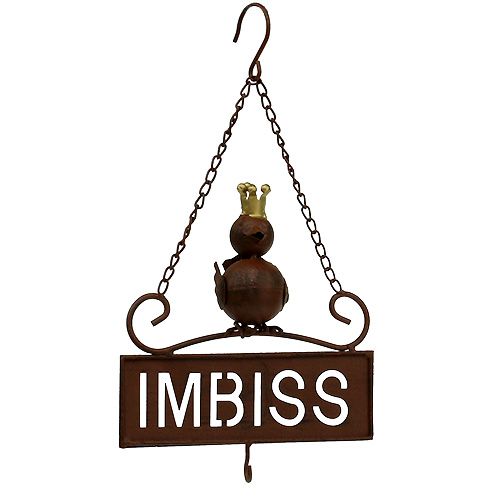 Plaque &quot;Snack&quot; à suspendre marron 20cm L31cm