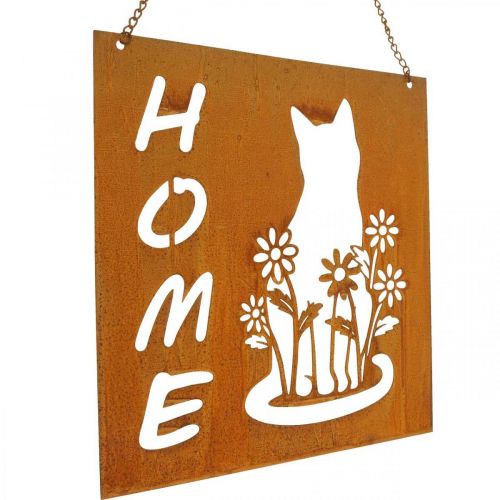 Article Plaque en métal patine, plaque à suspendre chat chien triés 2pcs