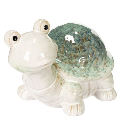 Figurine de tortue en céramique, objet décoratif de 22 cm, idéale pour attirer le regard dans votre salon.