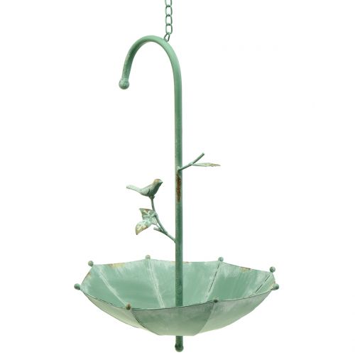 Floristik24 Parapluie ancien à suspendre vert menthe H43cm Ø28cm