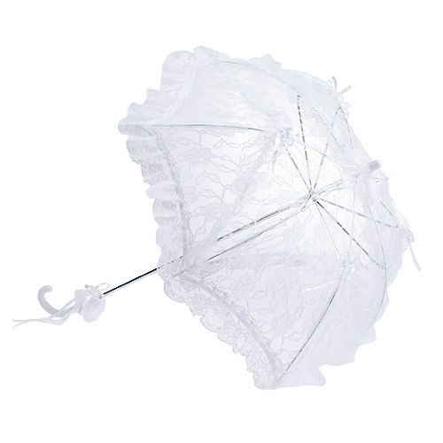 Floristik24 Parapluie avec dentelle blanc Ø60cm L80,5cm